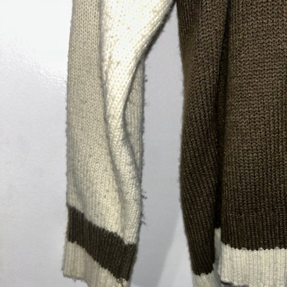 Basic Concepts Mens’s Brown White Red Full Zip Mock Neck Sweater L EUC - Picture 6 of 6